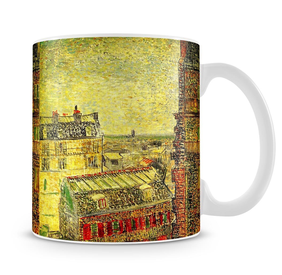 View of Paris from Vincent s Room in the Rue Lepic by Van Gogh Mug - Canvas Art Rocks - 4