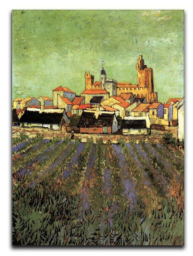 View of Saintes-Maries by Van Gogh Canvas Print & Poster  - Canvas Art Rocks - 1