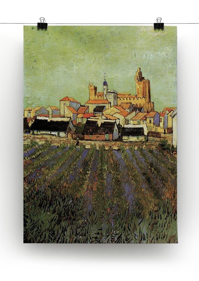 View of Saintes-Maries by Van Gogh Canvas Print & Poster - Canvas Art Rocks - 2