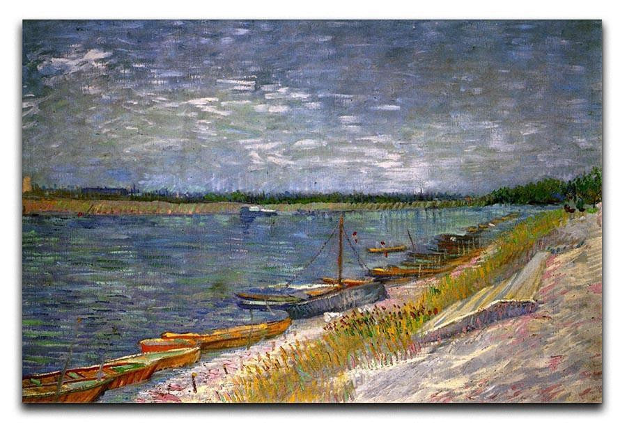 View of a River with Rowing Boats by Van Gogh Canvas Print & Poster  - Canvas Art Rocks - 1