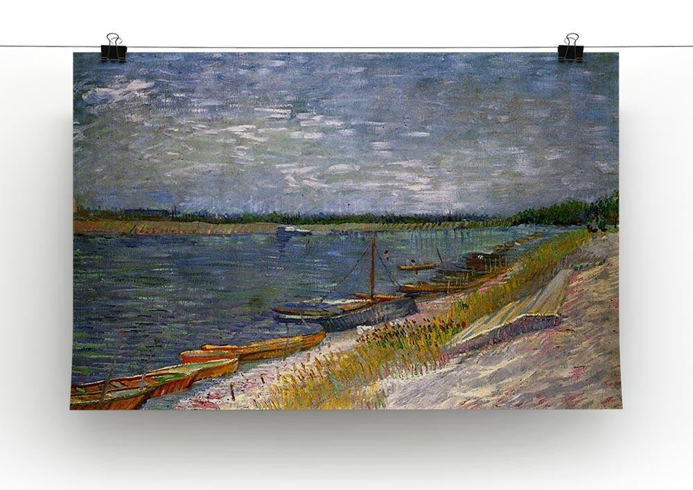 View of a River with Rowing Boats by Van Gogh Canvas Print & Poster - Canvas Art Rocks - 2