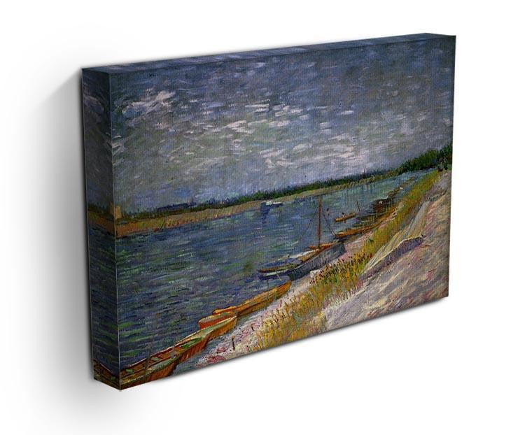 View of a River with Rowing Boats by Van Gogh Canvas Print & Poster - Canvas Art Rocks - 3
