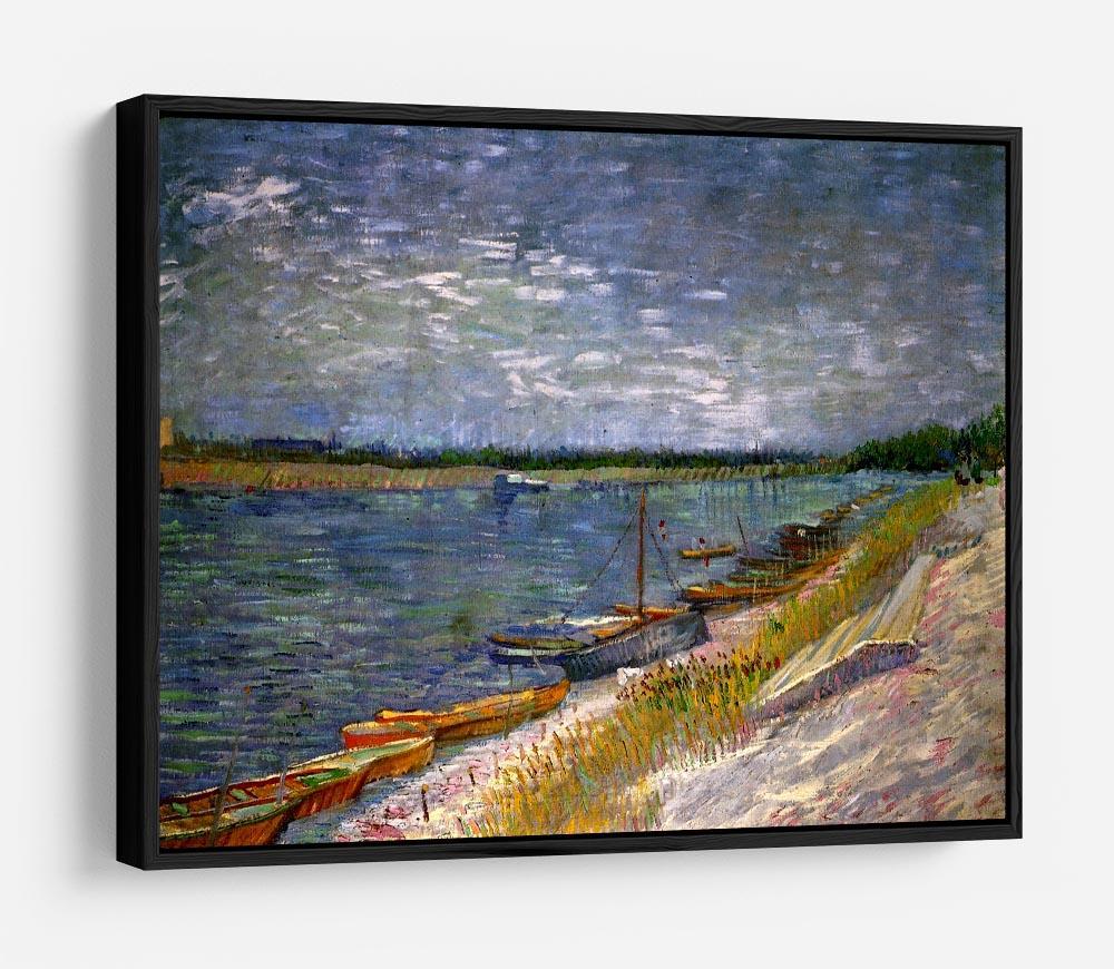View of a River with Rowing Boats by Van Gogh HD Metal Print