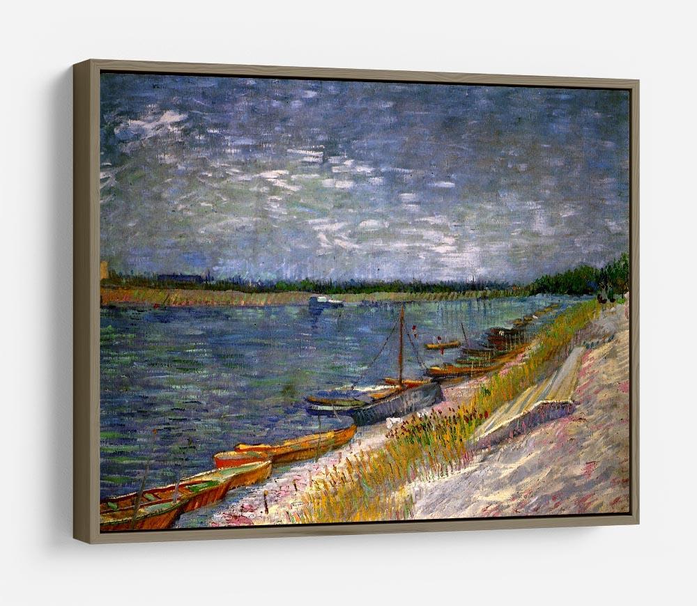 View of a River with Rowing Boats by Van Gogh HD Metal Print
