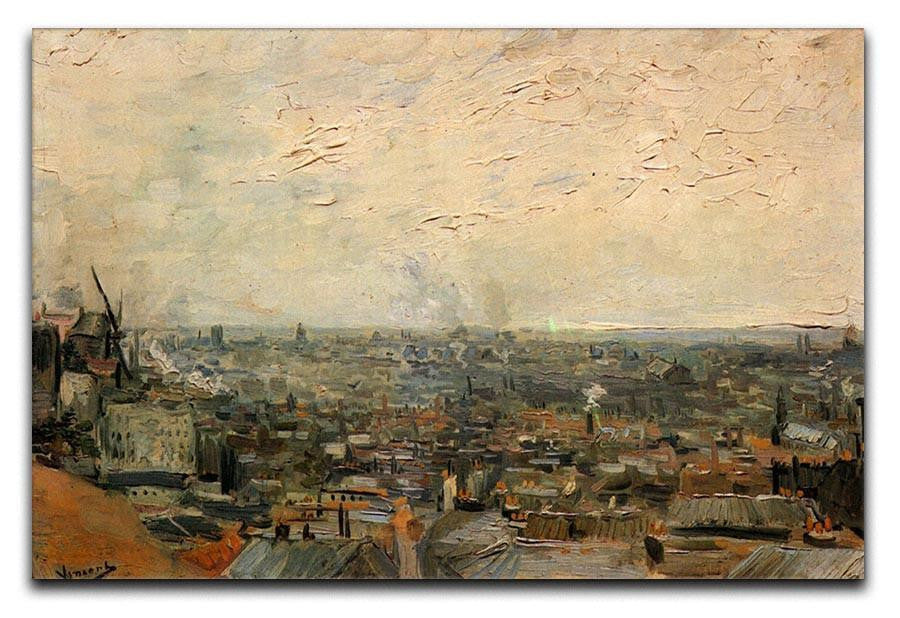 View of paris from Montmarte by Van Gogh Canvas Print & Poster  - Canvas Art Rocks - 1