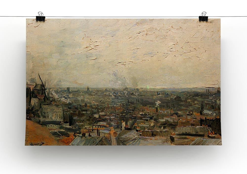 View of paris from Montmarte by Van Gogh Canvas Print & Poster - Canvas Art Rocks - 2