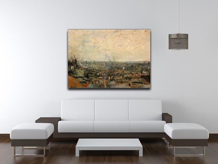 View of paris from Montmarte by Van Gogh Canvas Print & Poster - Canvas Art Rocks - 4