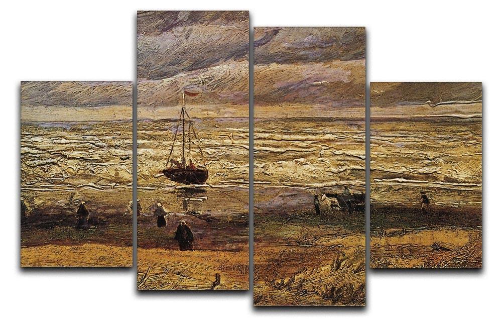 View of the Sea at Scheveningen by Van Gogh 4 Split Panel Canvas  - Canvas Art Rocks - 1