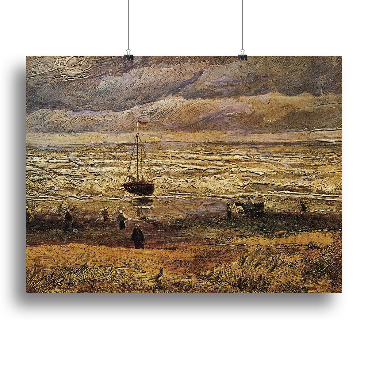 View of the Sea at Scheveningen by Van Gogh Canvas Print or Poster