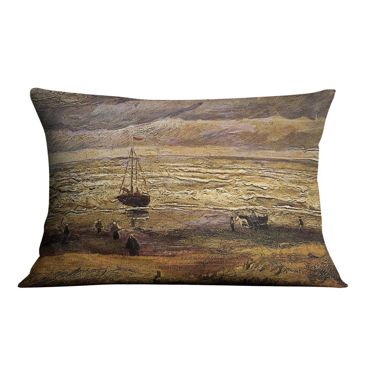 View of the Sea at Scheveningen by Van Gogh Throw Pillow