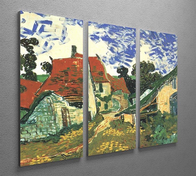 Villages Street in Auvers by Van Gogh 3 Split Panel Canvas Print - Canvas Art Rocks - 4