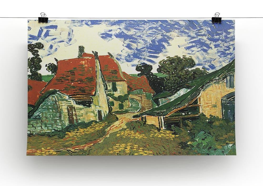 Villages Street in Auvers by Van Gogh Canvas Print & Poster - Canvas Art Rocks - 2