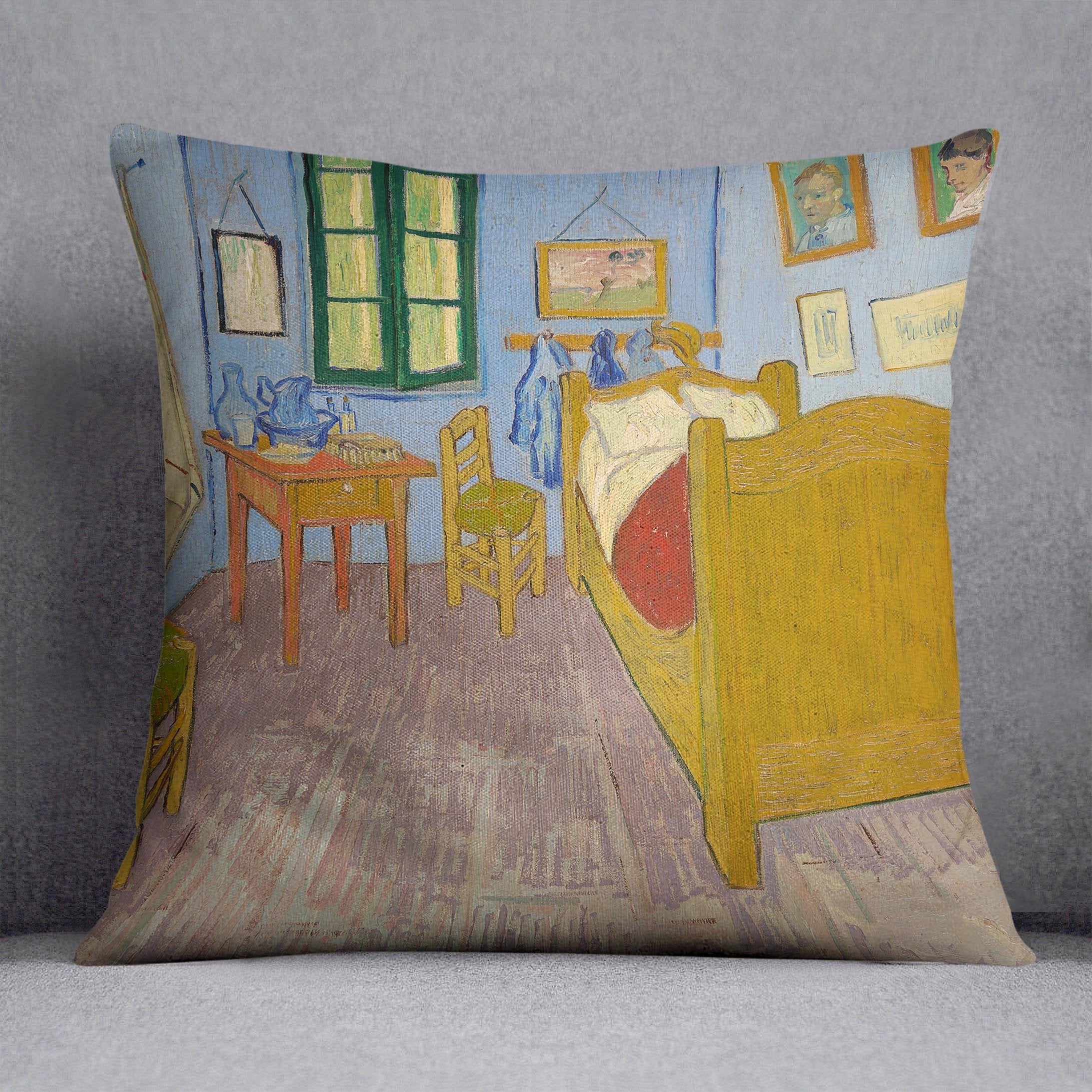 Vincents bedroom at Arles Throw Pillow