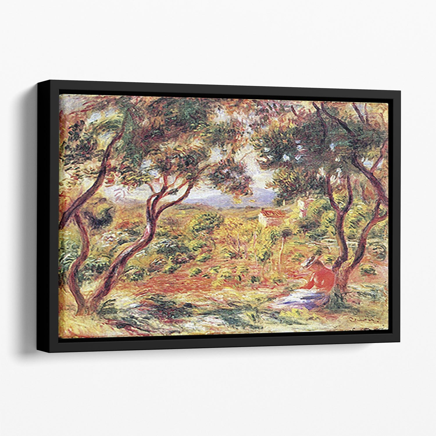 Vines at Cagnes by Renoir Floating Framed Canvas