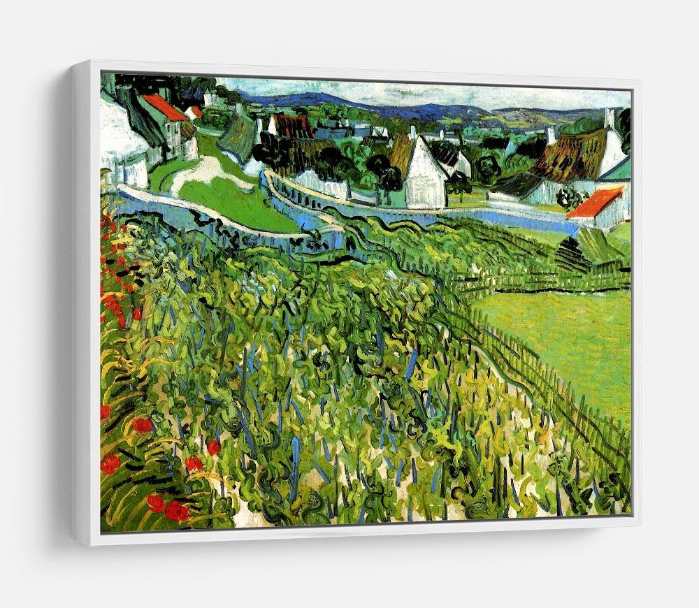 Vineyards with a View of Auvers by Van Gogh HD Metal Print
