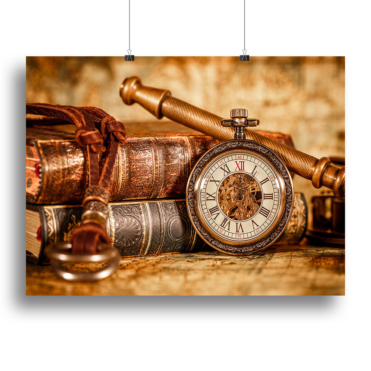 Vintage Antique pocket watch Canvas Print or Poster - Canvas Art Rocks - 2