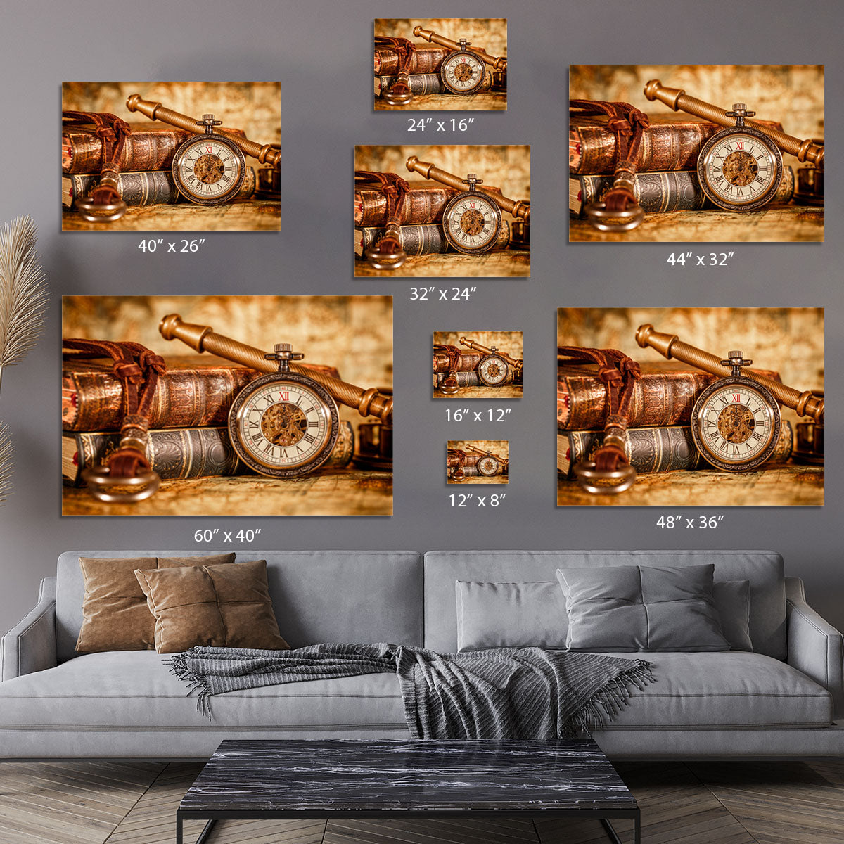 Vintage Antique pocket watch Canvas Print or Poster - Canvas Art Rocks - 7