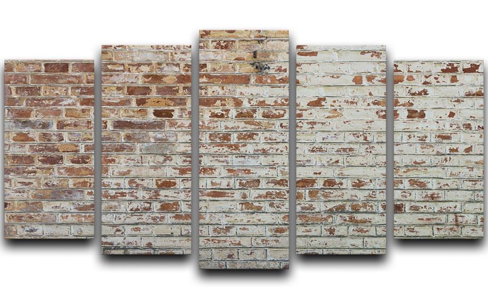 Vintage dirty brick wall 5 Split Panel Canvas - Canvas Art Rocks - 1