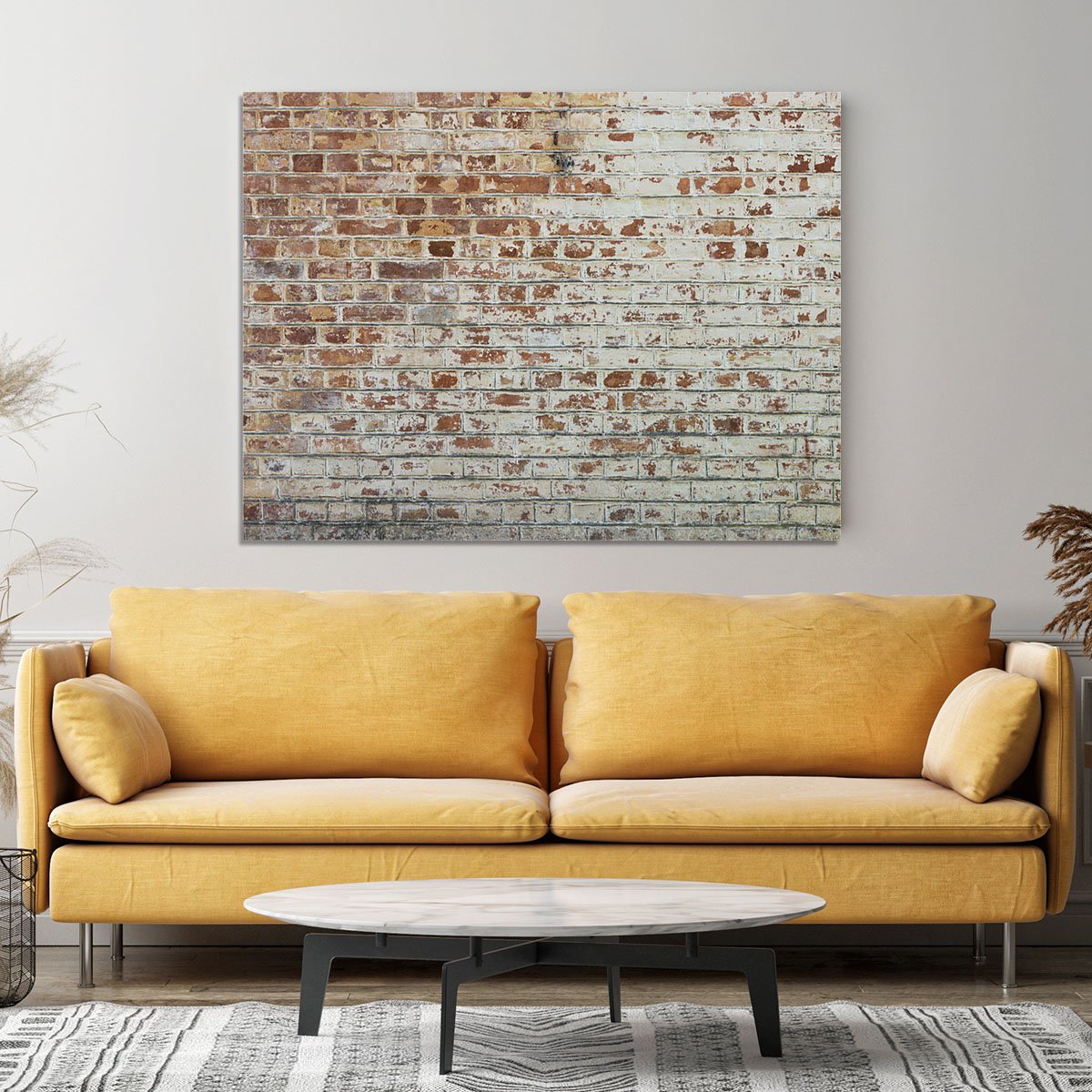 Vintage dirty brick wall Canvas Print or Poster