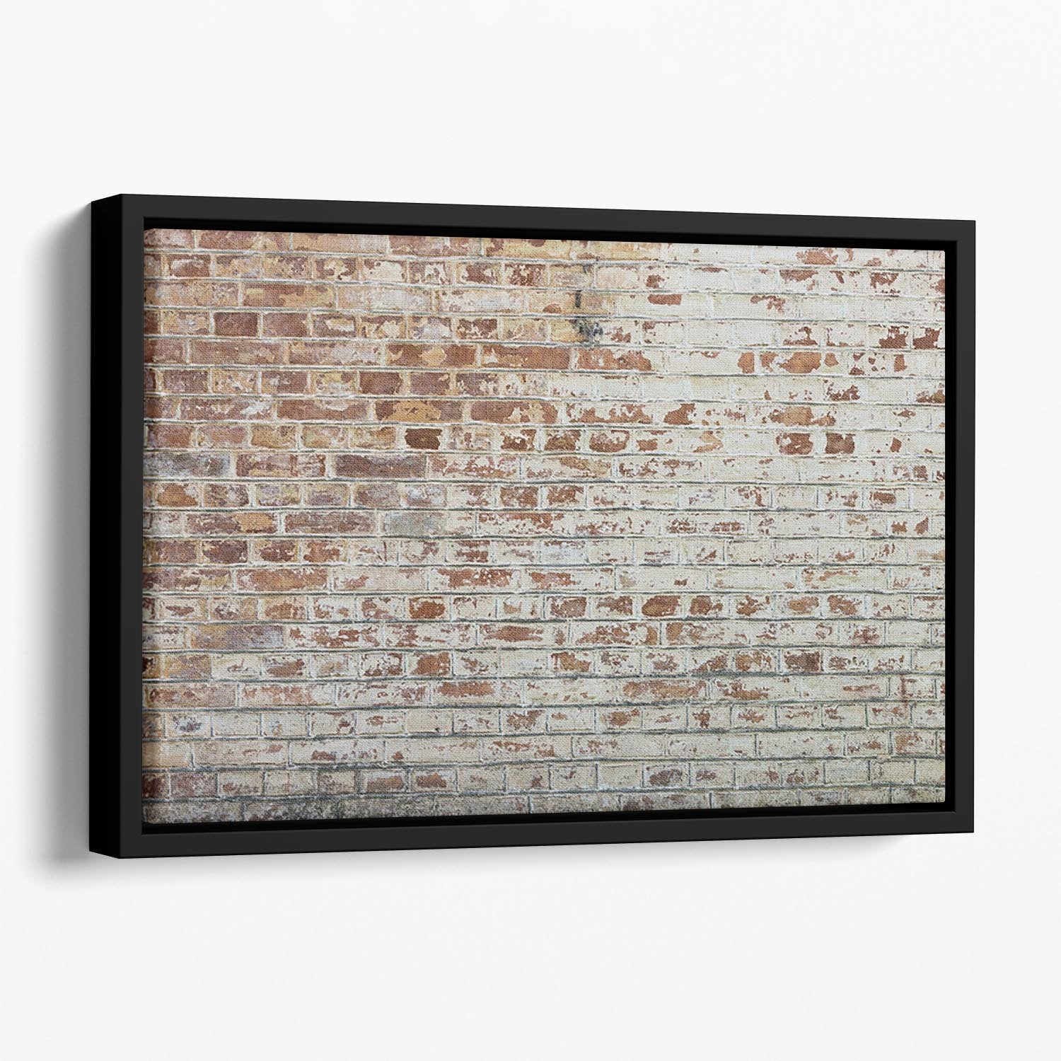 Vintage dirty brick wall Floating Framed Canvas - Canvas Art Rocks - 1