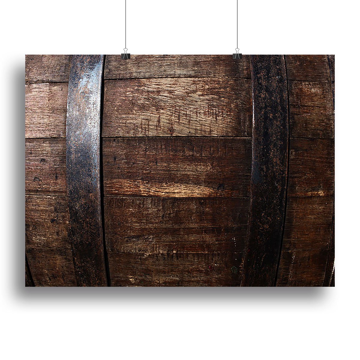 Vintage texture of oak barrel Canvas Print or Poster