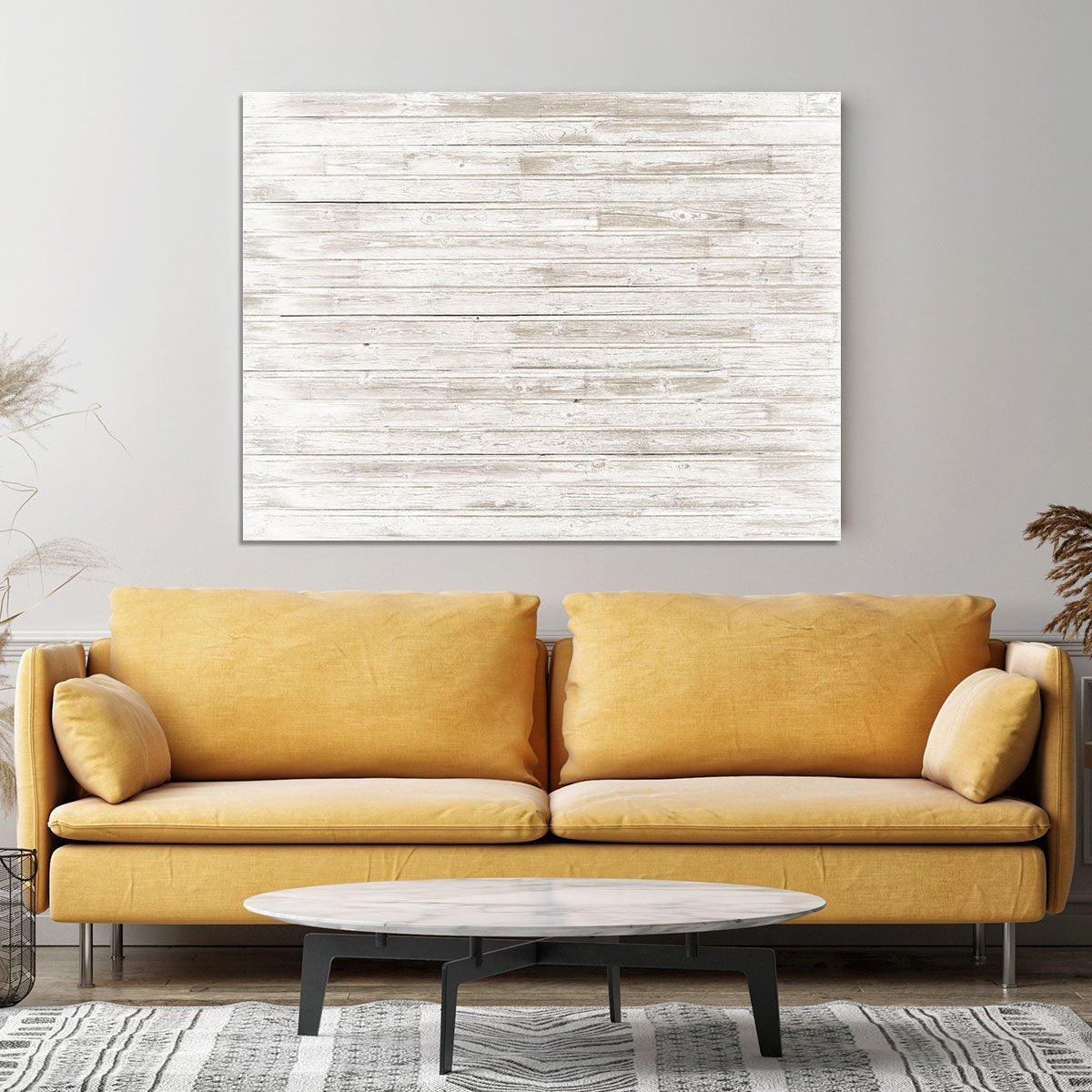 Vintage white wood Canvas Print or Poster