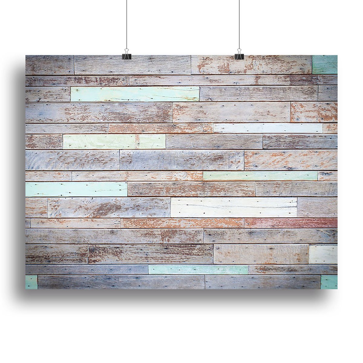 Vintage wooden wall Canvas Print or Poster