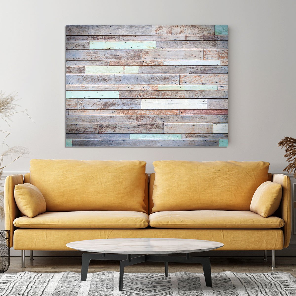 Vintage wooden wall Canvas Print or Poster