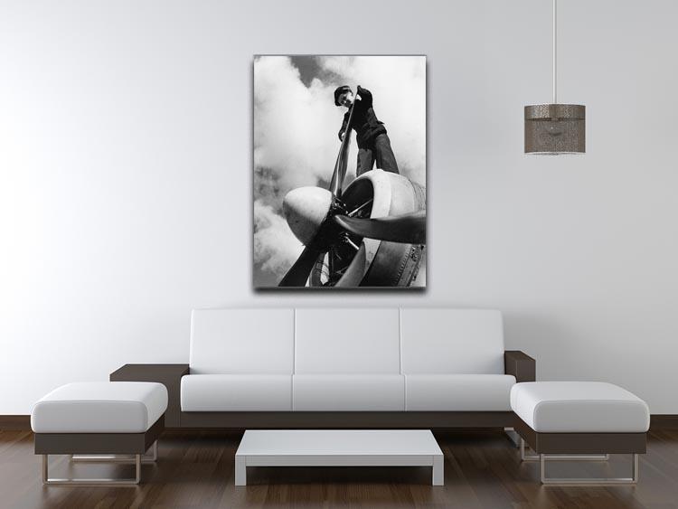 WW2 Oiling the propeller blade Canvas Print or Poster - Canvas Art Rocks - 4
