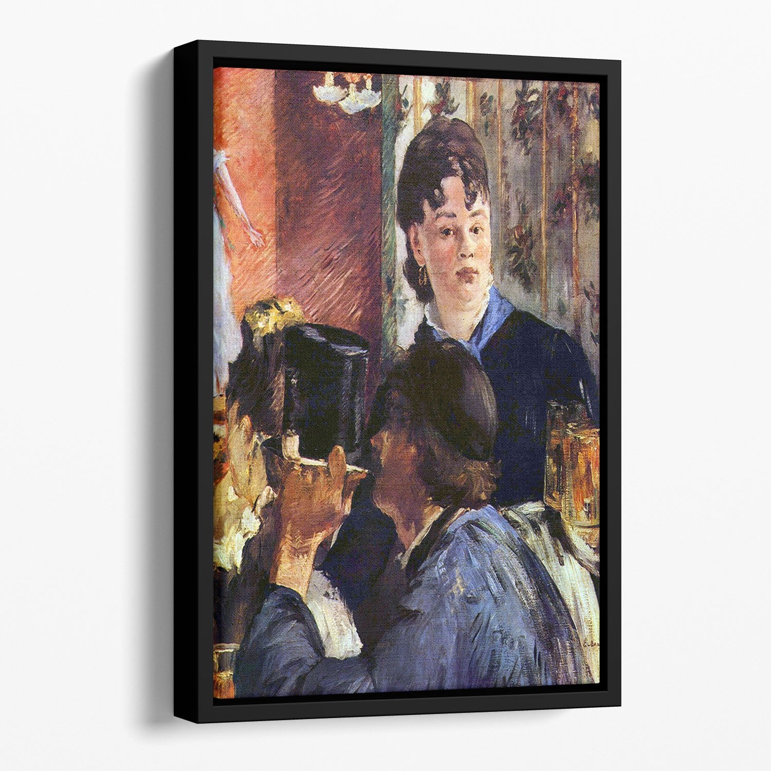Waitress by Manet Floating Framed Canvas