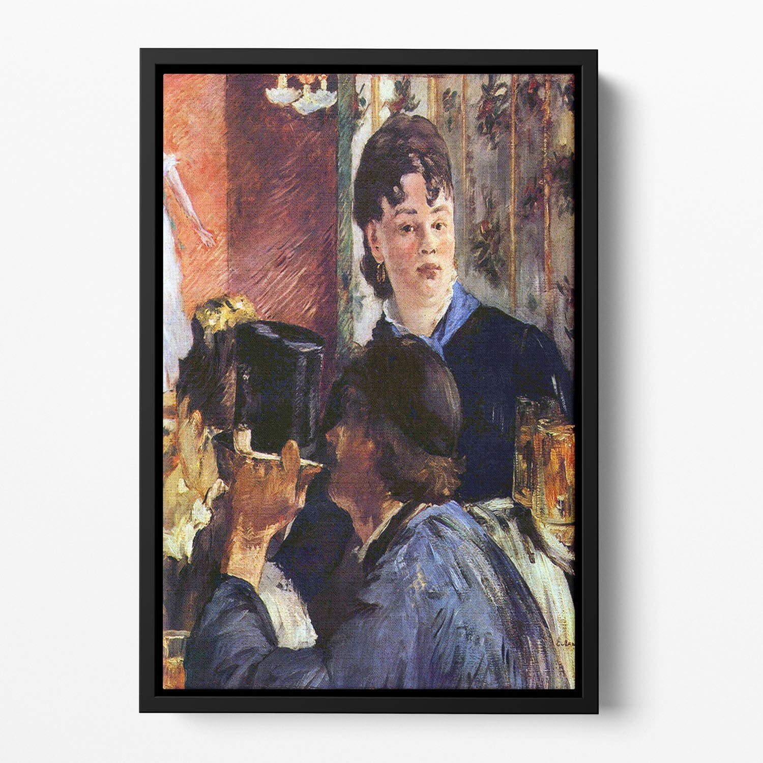 Waitress by Manet Floating Framed Canvas