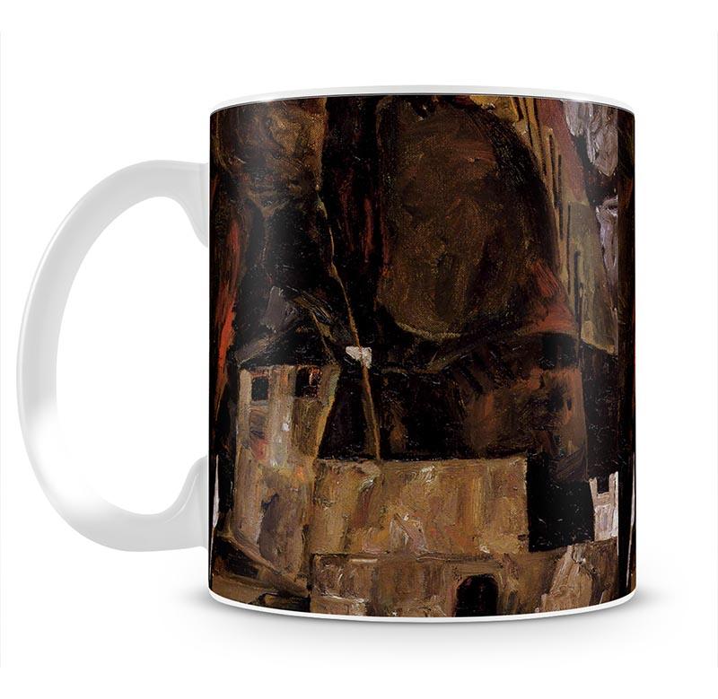 Wall and house and terrain with fence by Egon Schiele Mug - Canvas Art Rocks - 1