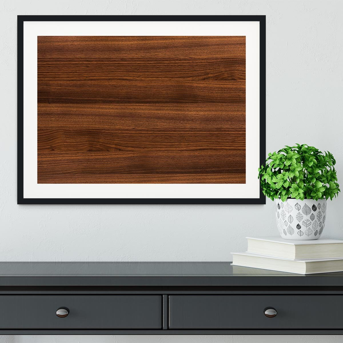 Walnut wood decorative Framed Print - Canvas Art Rocks - 1