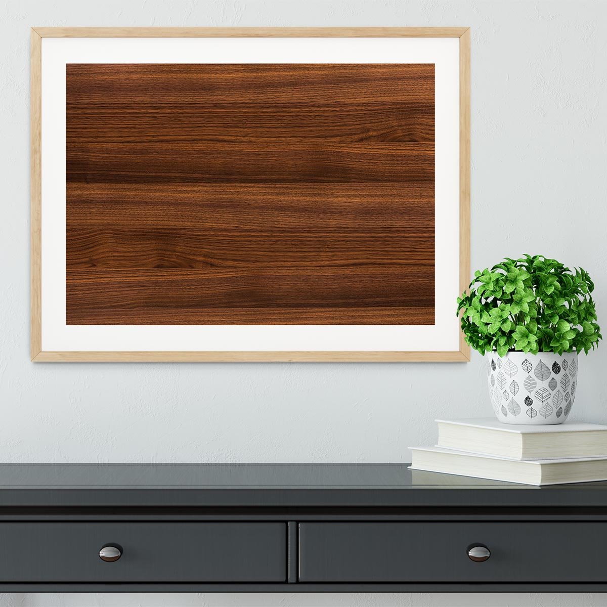 Walnut wood decorative Framed Print - Canvas Art Rocks - 3