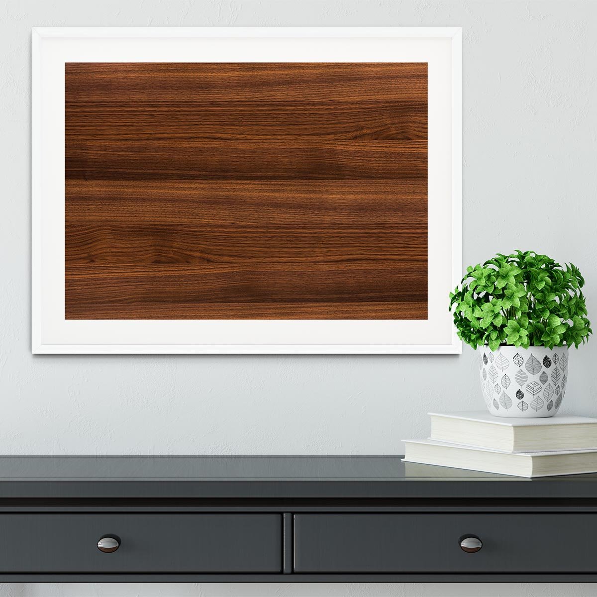 Walnut wood decorative Framed Print - Canvas Art Rocks - 5