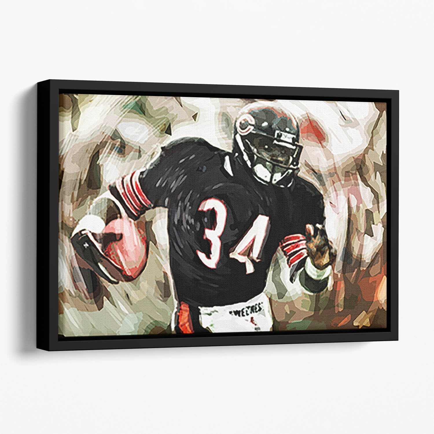 Walter Payton Chicago Bears Floating Framed Canvas