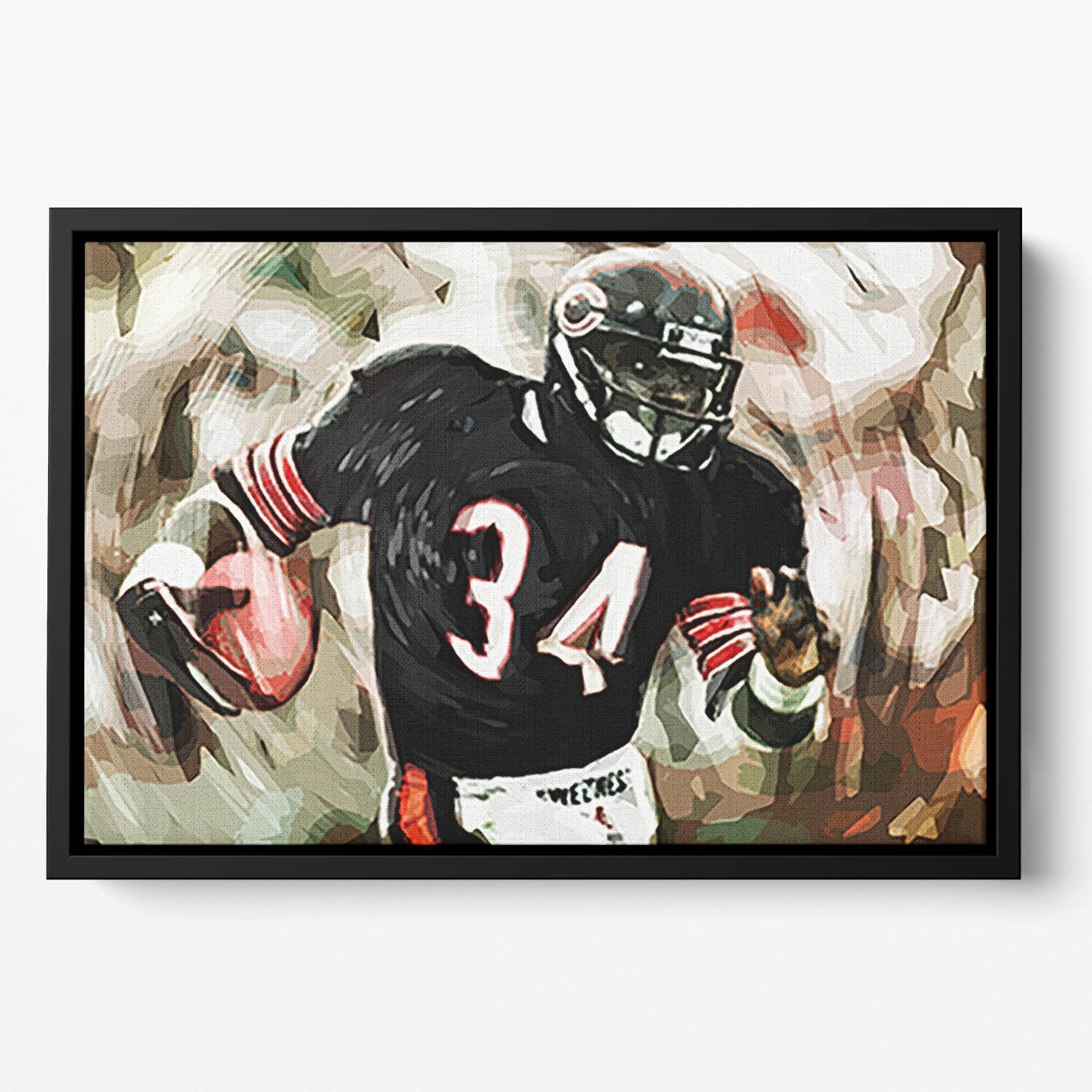 Walter Payton Chicago Bears Floating Framed Canvas
