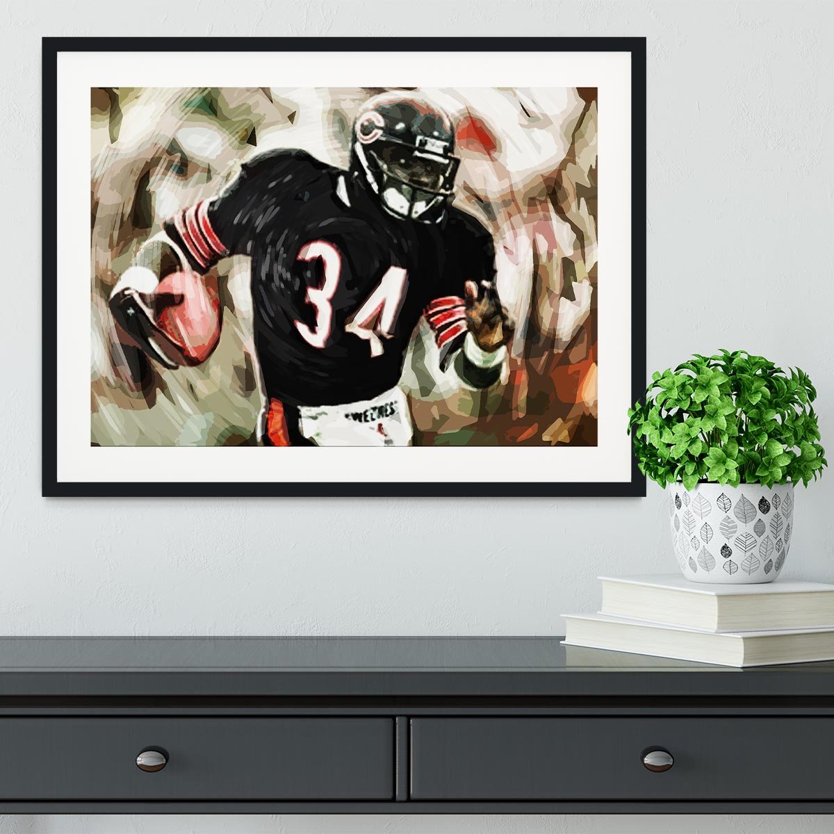 Walter Payton Chicago Bears Framed Print - Canvas Art Rocks - 1