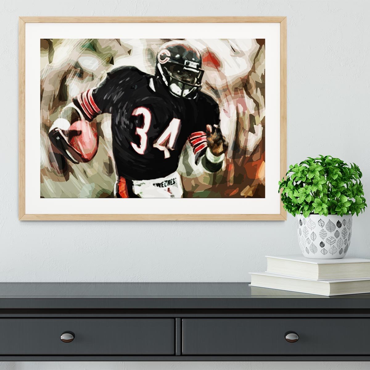 Walter Payton Chicago Bears Framed Print - Canvas Art Rocks - 3