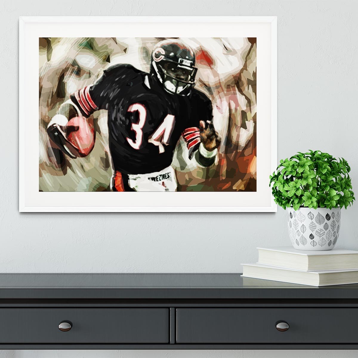 Walter Payton Chicago Bears Framed Print - Canvas Art Rocks - 5