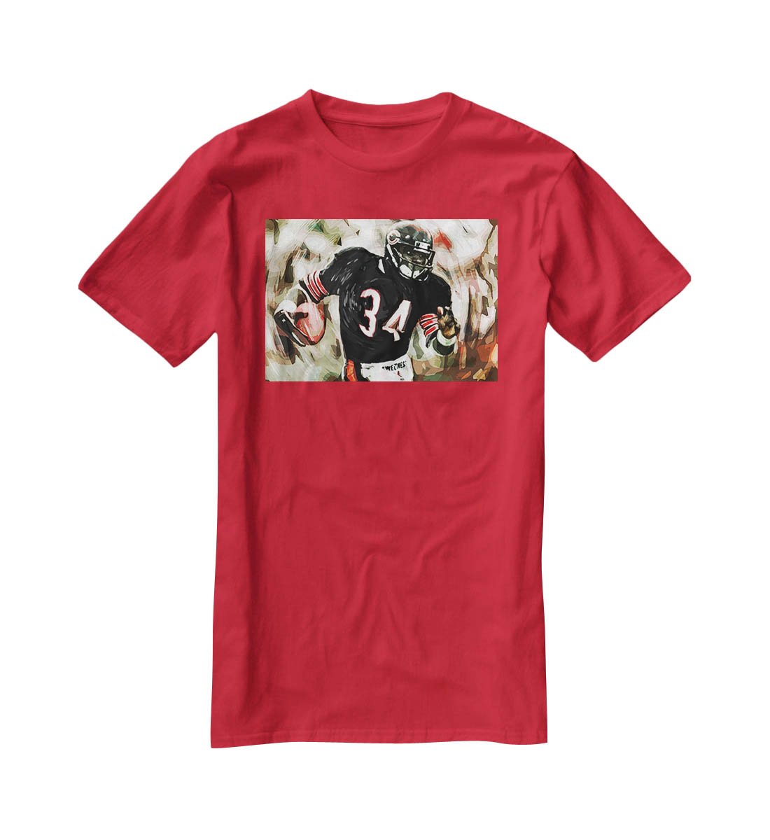 Walter Payton Chicago Bears T-Shirt - Canvas Art Rocks - 4