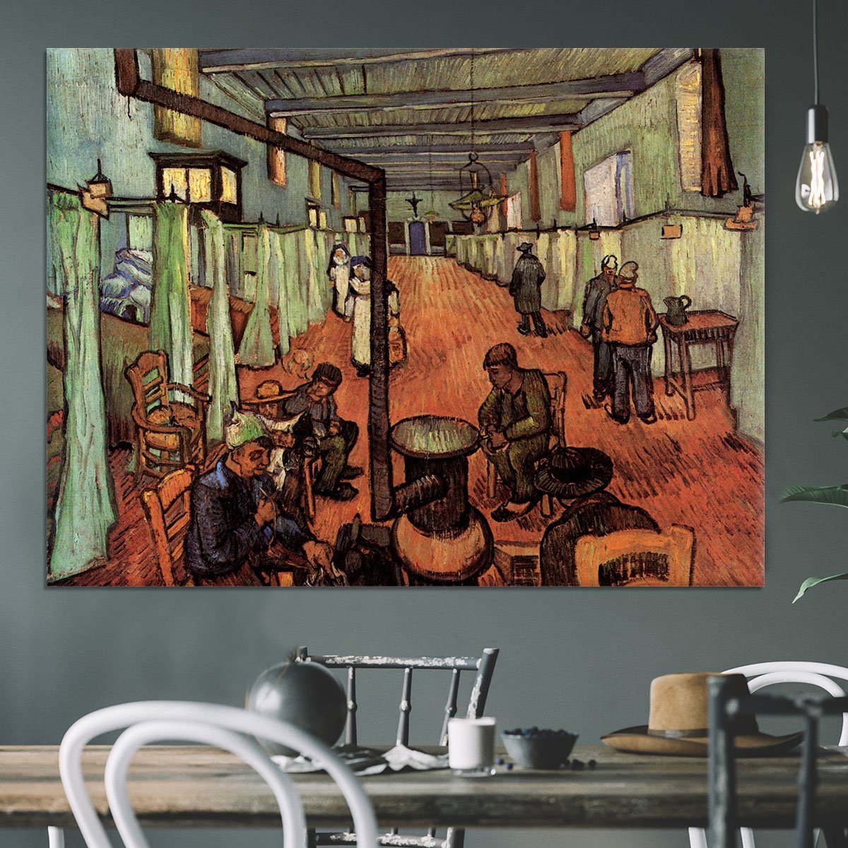 Ward in the Hospital in Arles by Van Gogh Canvas Print or Poster