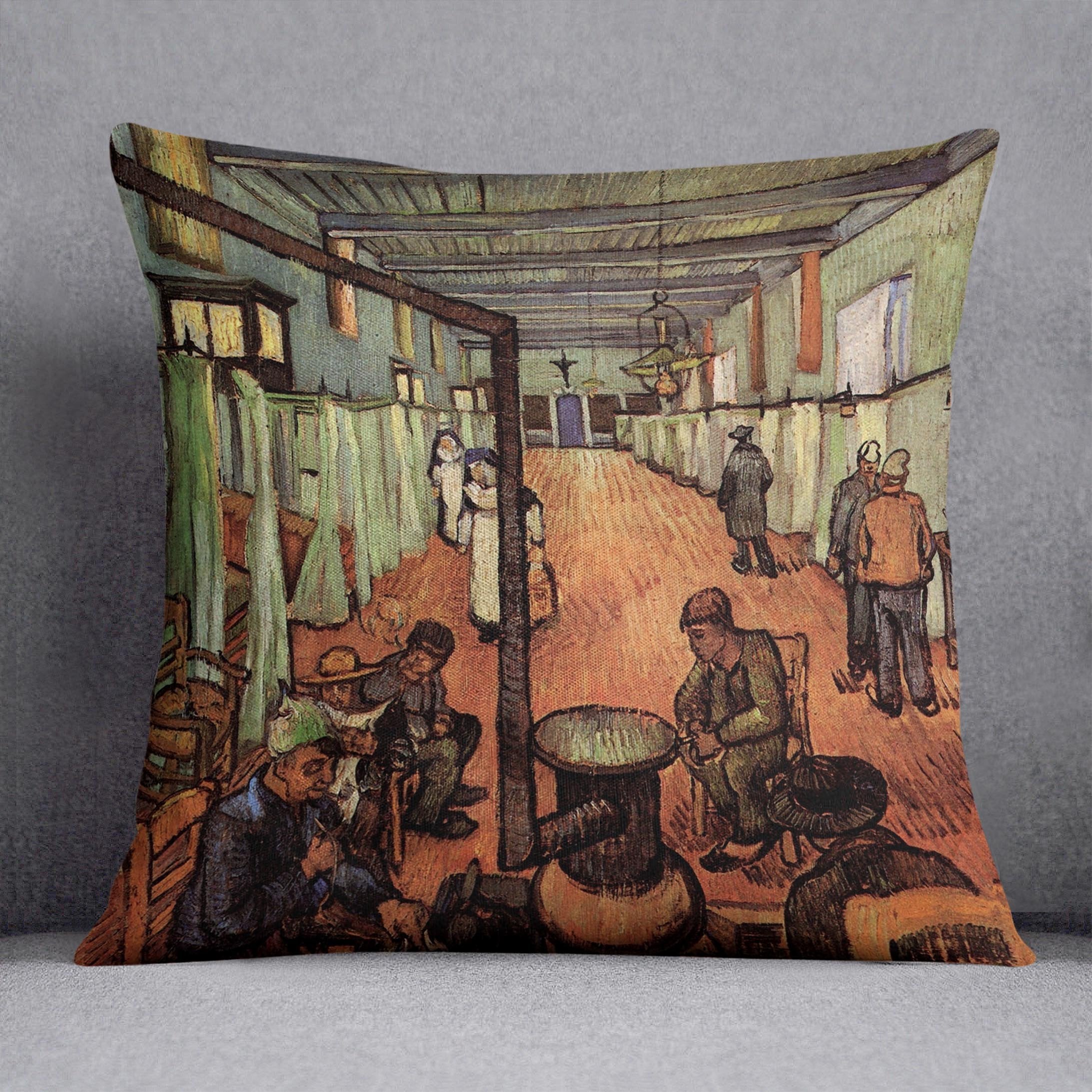 Ward in the Hospital in Arles by Van Gogh Throw Pillow