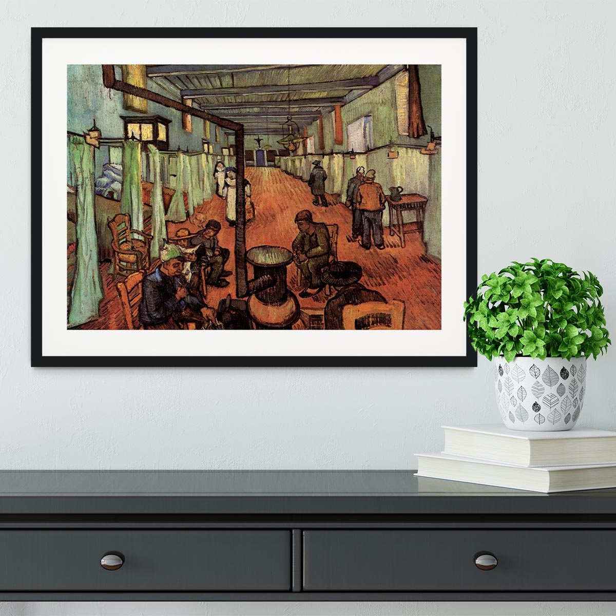 Ward in the Hospital in Arles by Van Gogh Framed Print - Canvas Art Rocks - 1