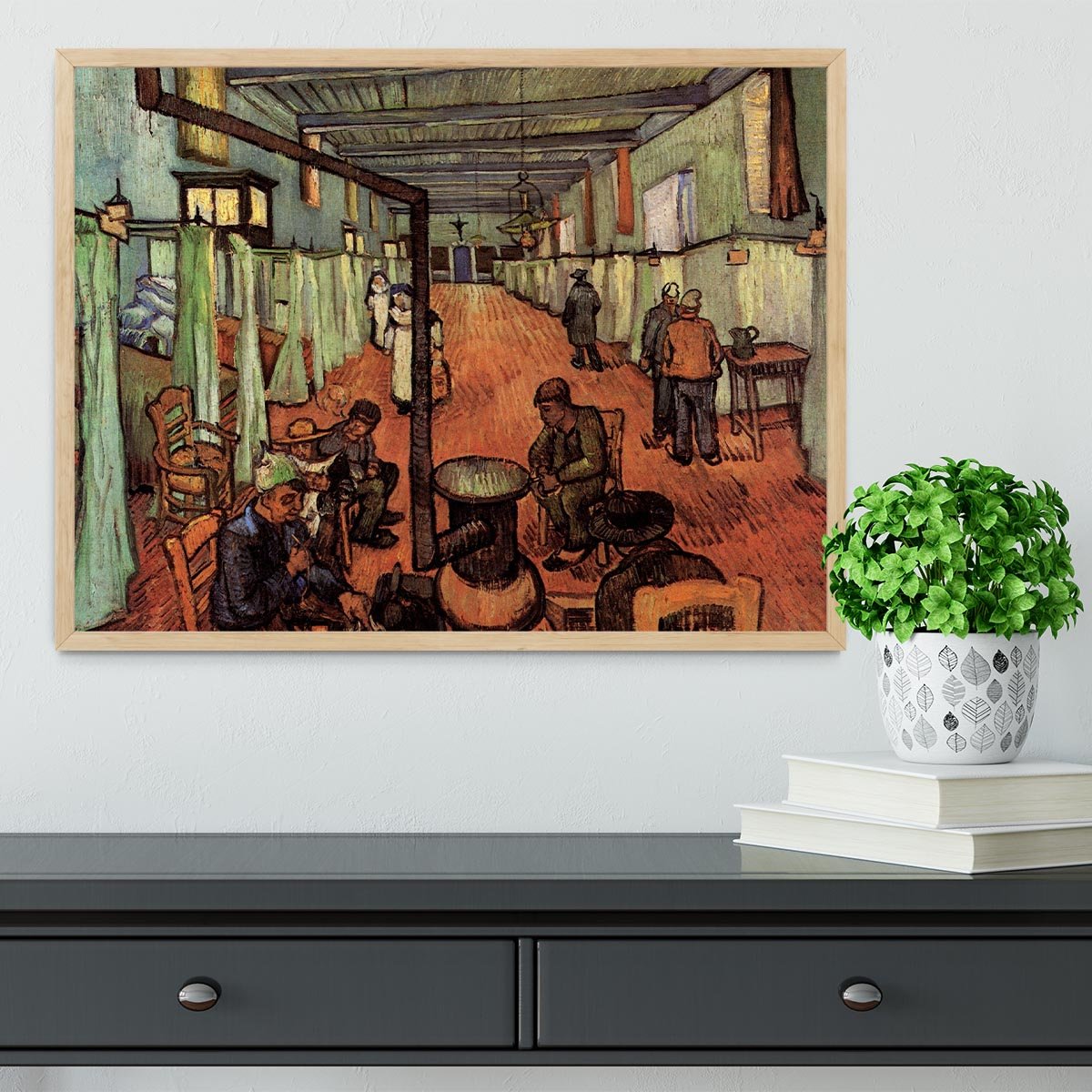 Ward in the Hospital in Arles by Van Gogh Framed Print - Canvas Art Rocks - 4