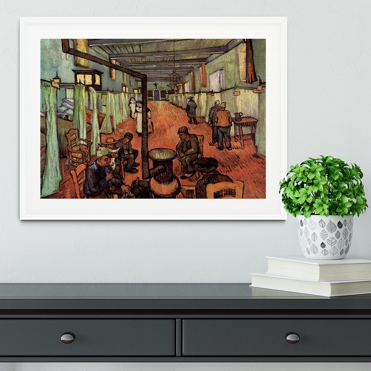 Ward in the Hospital in Arles by Van Gogh Framed Print - Canvas Art Rocks - 5
