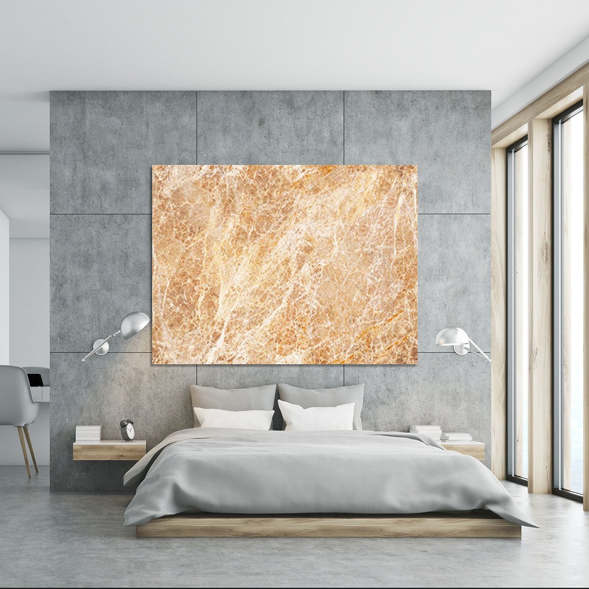 Warm colored natural marble Canvas Print or Poster