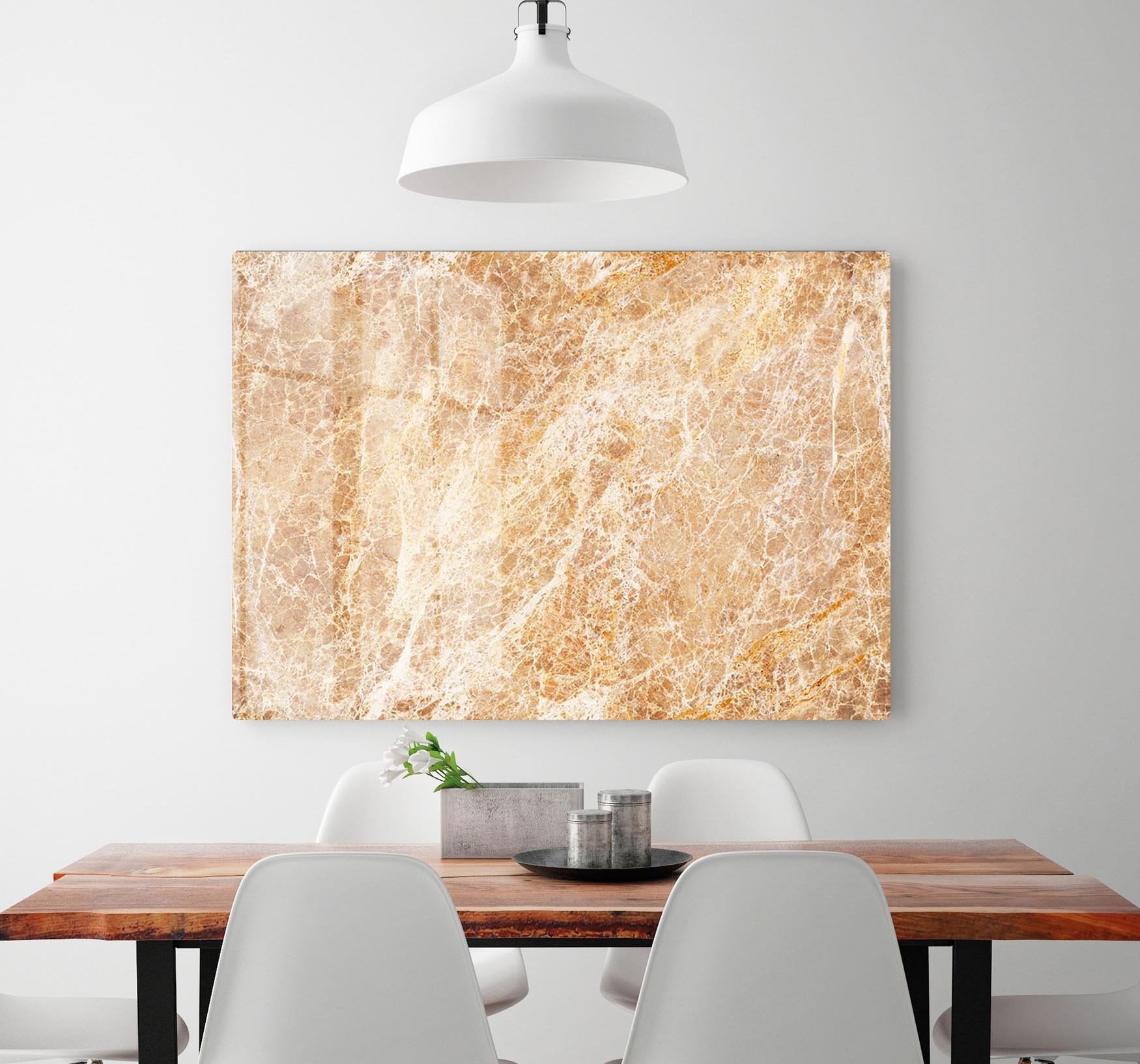 Warm colored natural marble HD Metal Print - Canvas Art Rocks - 2