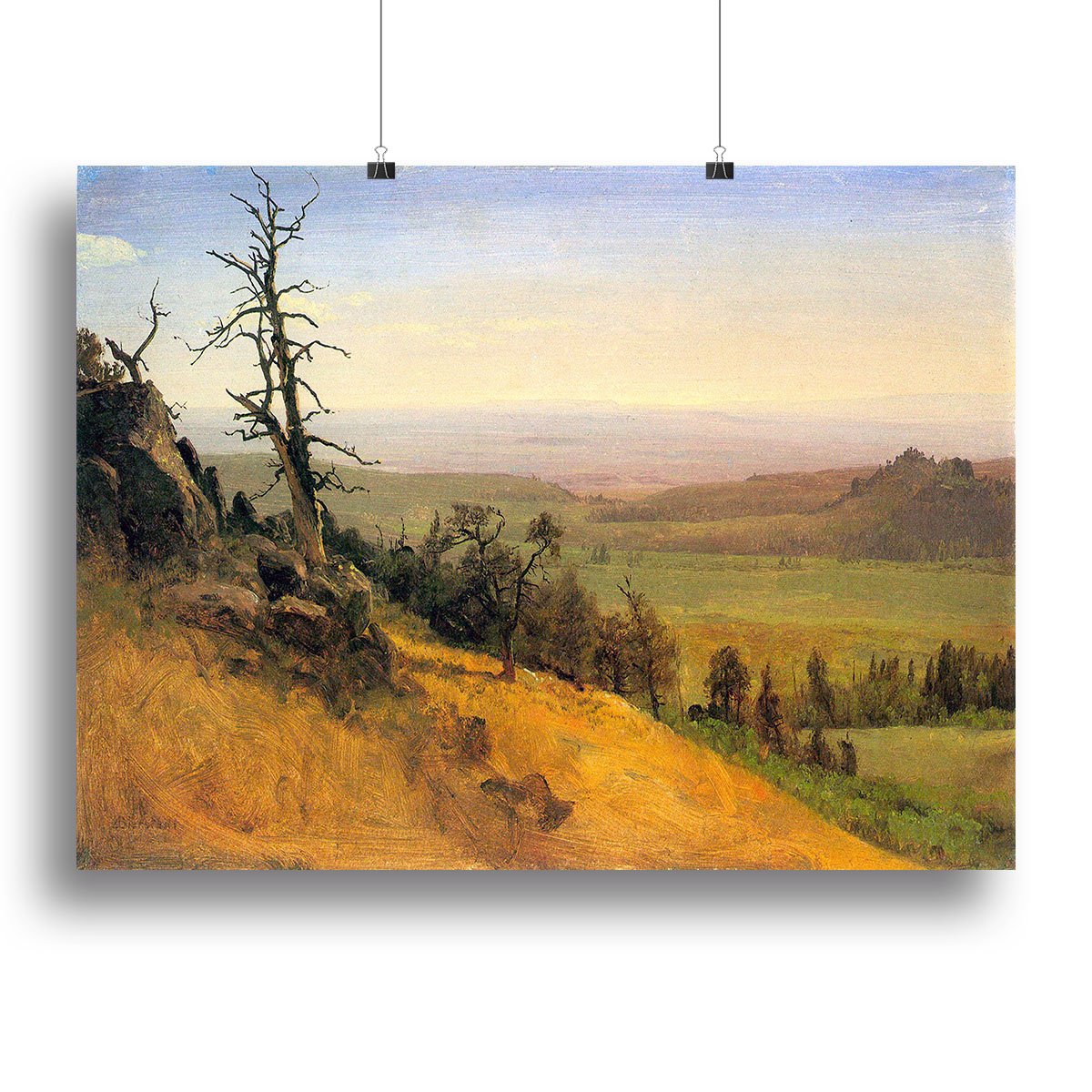 Wasatch Mountains Nebraska by Bierstadt Canvas Print or Poster