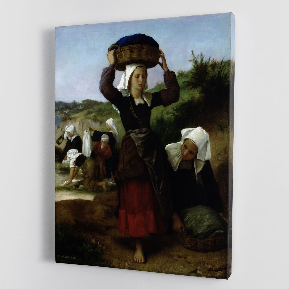 Washerwomen of Fouesnant By Bouguereau Canvas Print or Poster